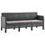 3 Piece Garden Lounge Set with Cushions PP Rattan Anthracite