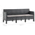 3 Piece Garden Lounge Set with Cushions PP Rattan Anthracite