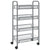 4-Tier Kitchen Trolley Grey 46x26x85 cm Iron