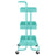 3-Tier Kitchen Trolley Turquoise 42x35x85 cm Iron and ABS