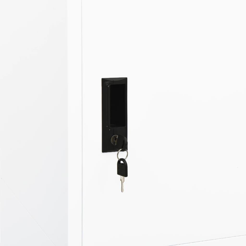 Wardrobe White 80x50x180 cm Steel