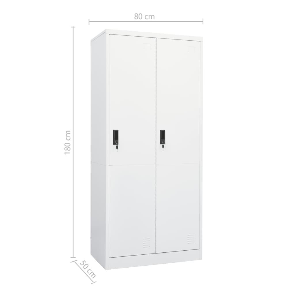 Wardrobe White 80x50x180 cm Steel