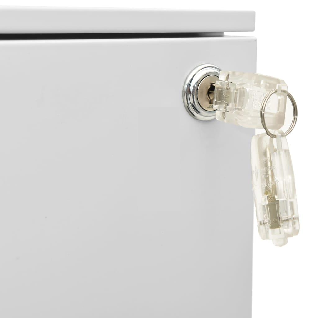 Mobile File Cabinet Light Grey 39x45x67 cm Steel