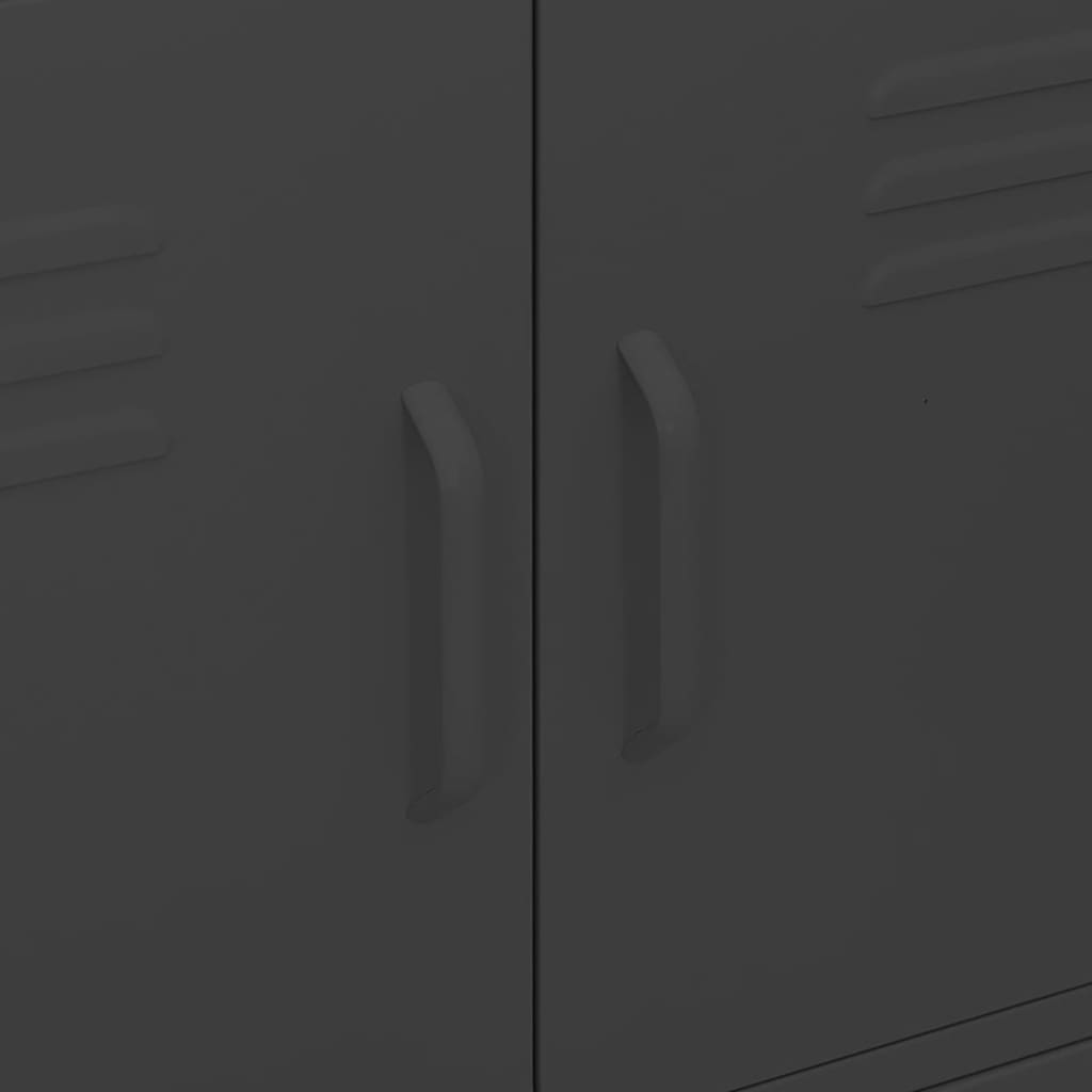 Storage Cabinet Black 80x35x101.5 cm Steel