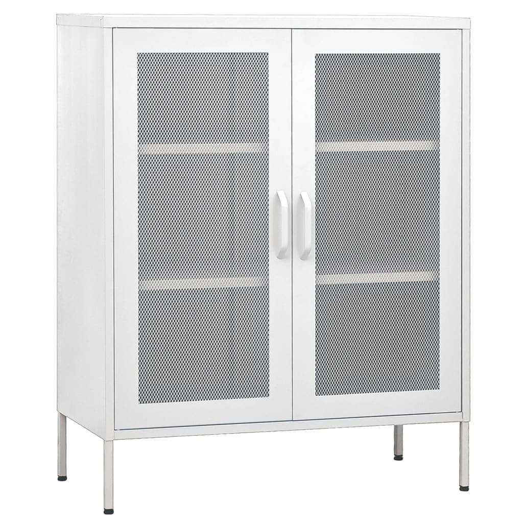 Storage Cabinet White 80x35x101.5 cm Steel