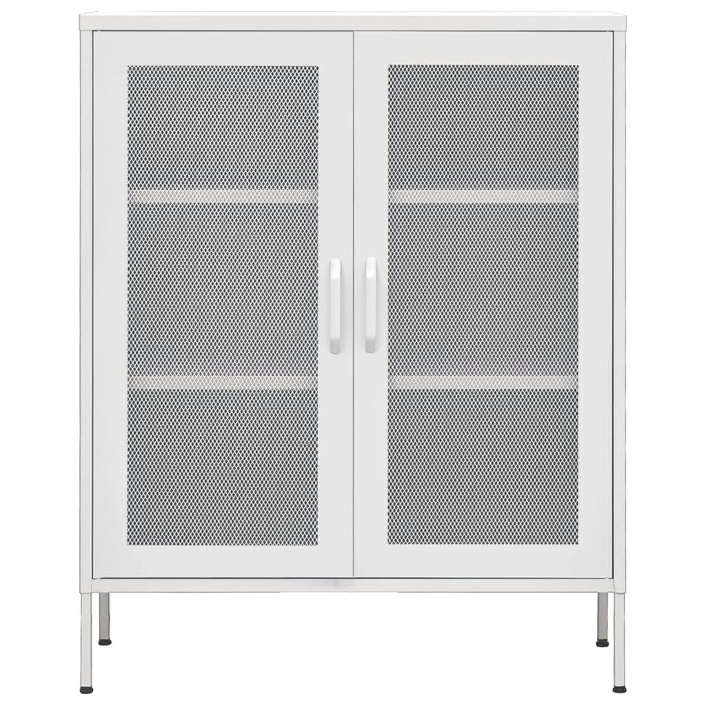 Storage Cabinet White 80x35x101.5 cm Steel