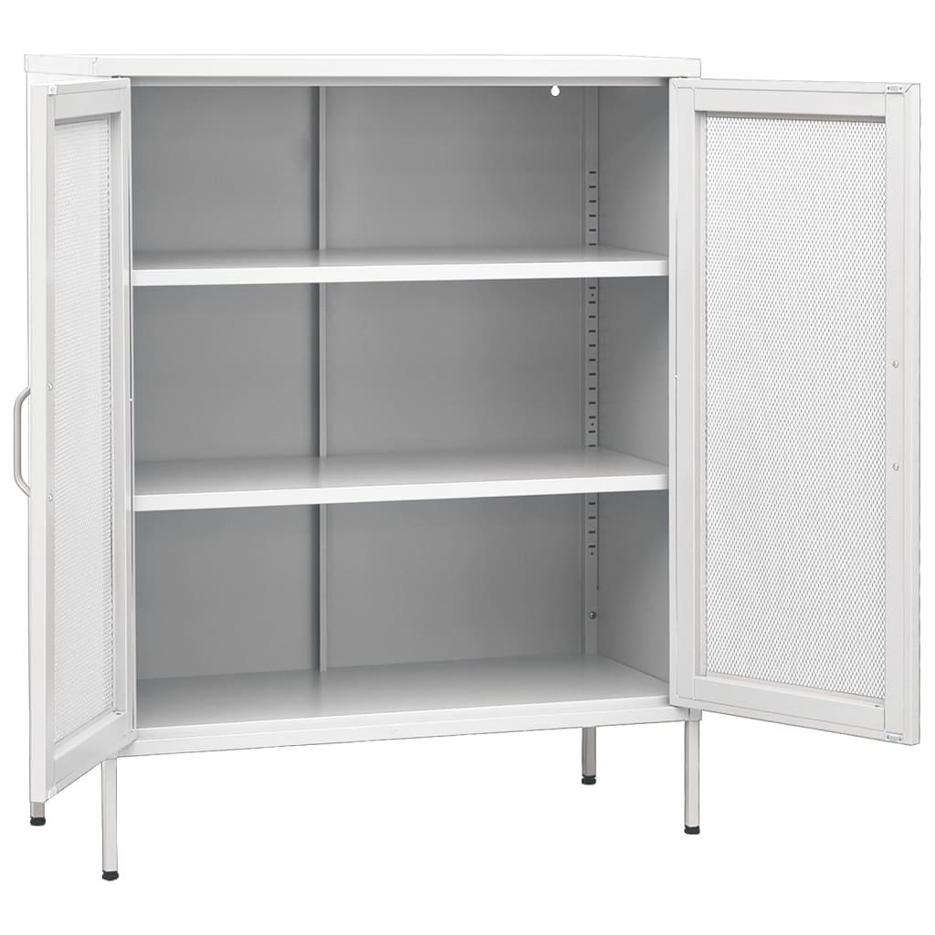 Storage Cabinet White 80x35x101.5 cm Steel