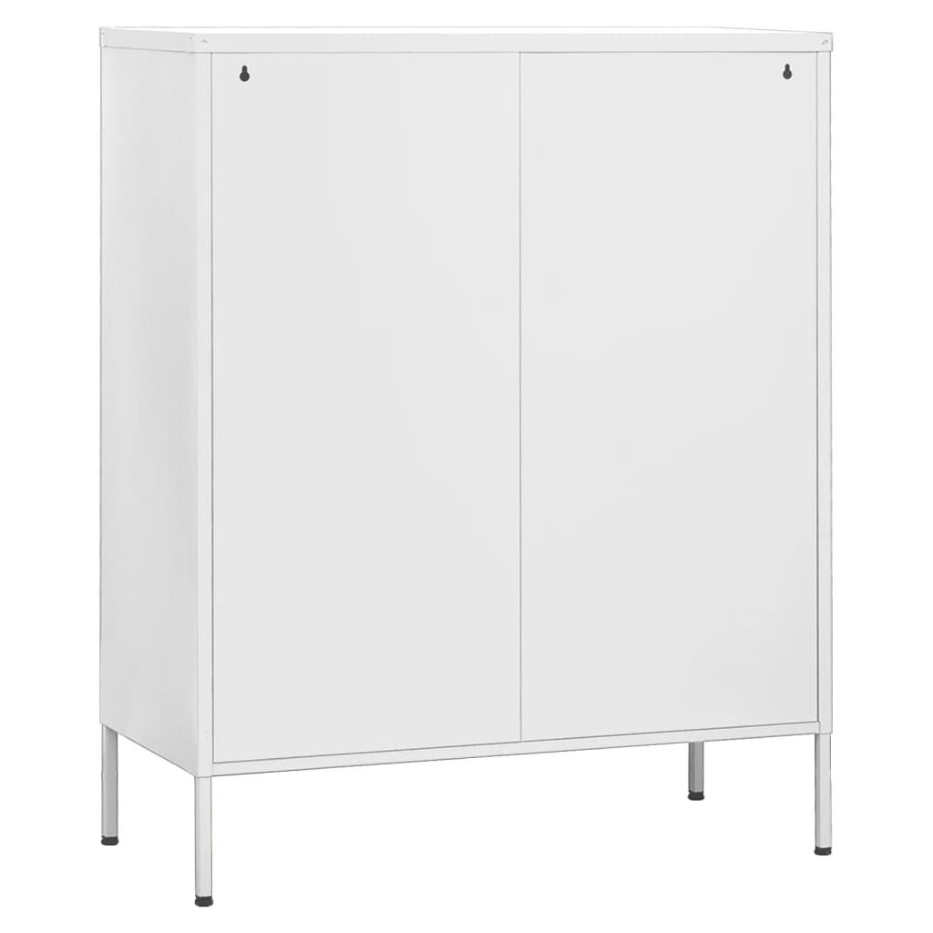 Storage Cabinet White 80x35x101.5 cm Steel