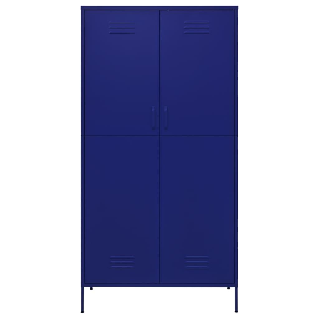 Wardrobe Navy Blue 90x50x180 cm Steel