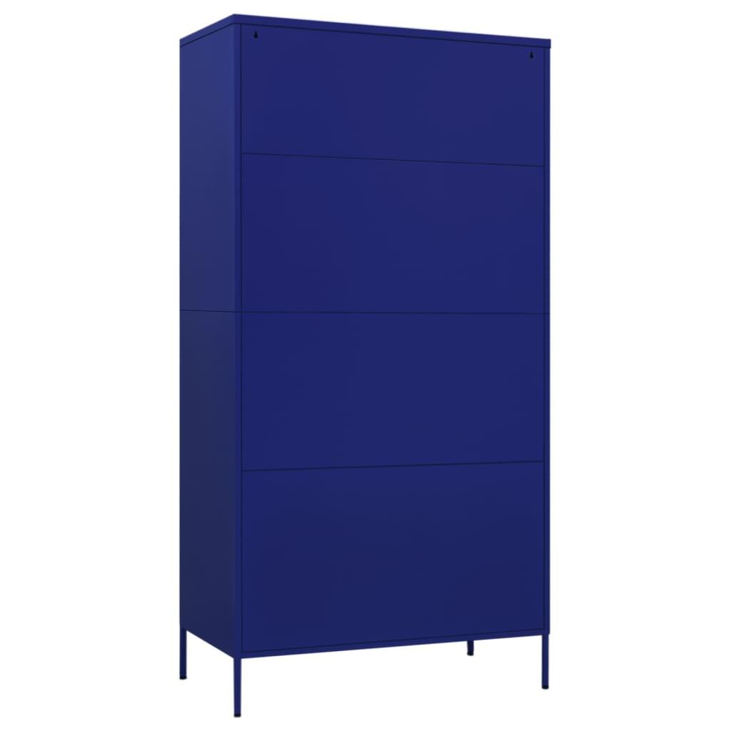 Wardrobe Navy Blue 90x50x180 cm Steel