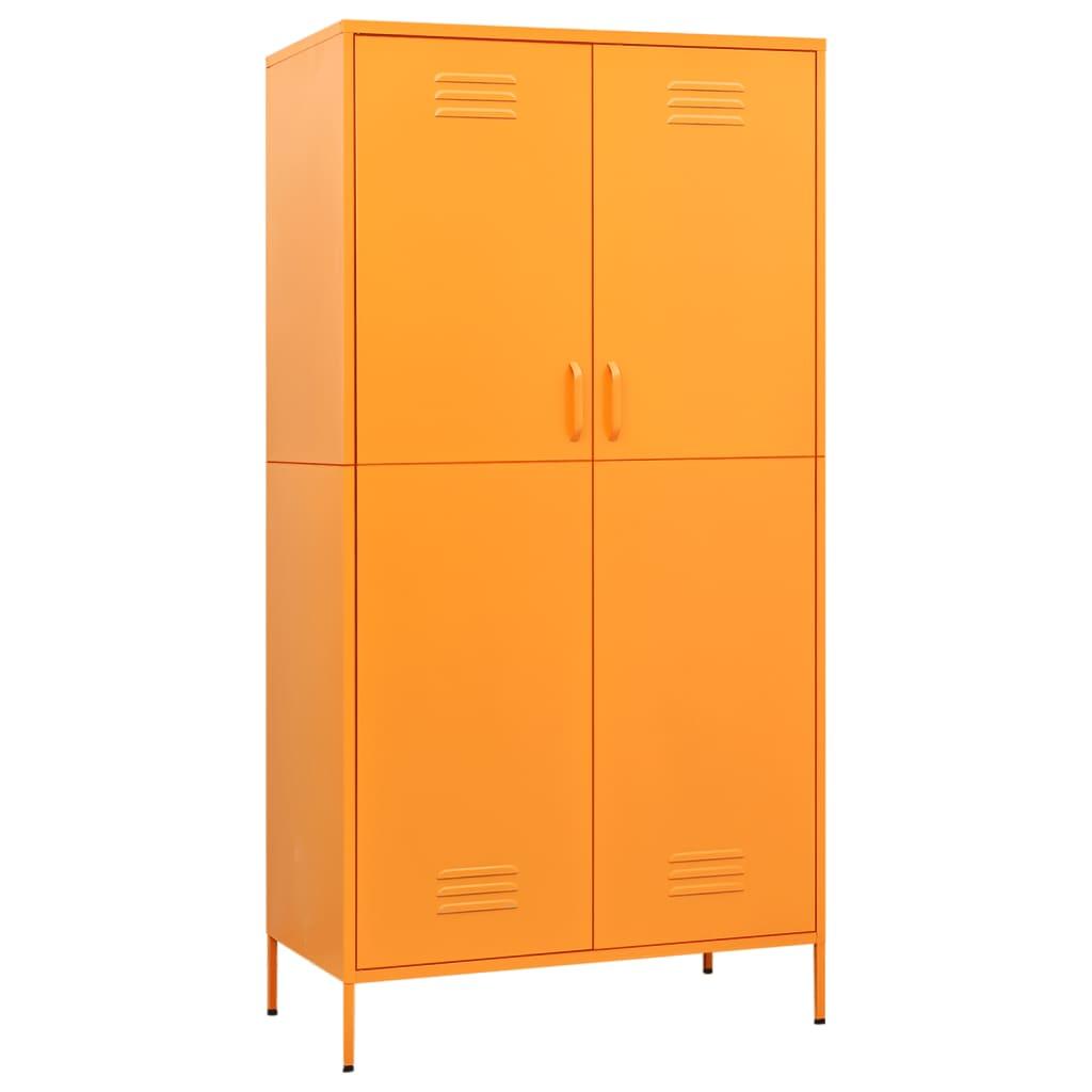 Wardrobe Mustard Yellow 90x50x180 cm Steel