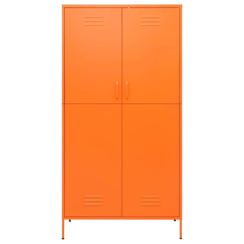 Wardrobe Orange 90x50x180 cm Steel