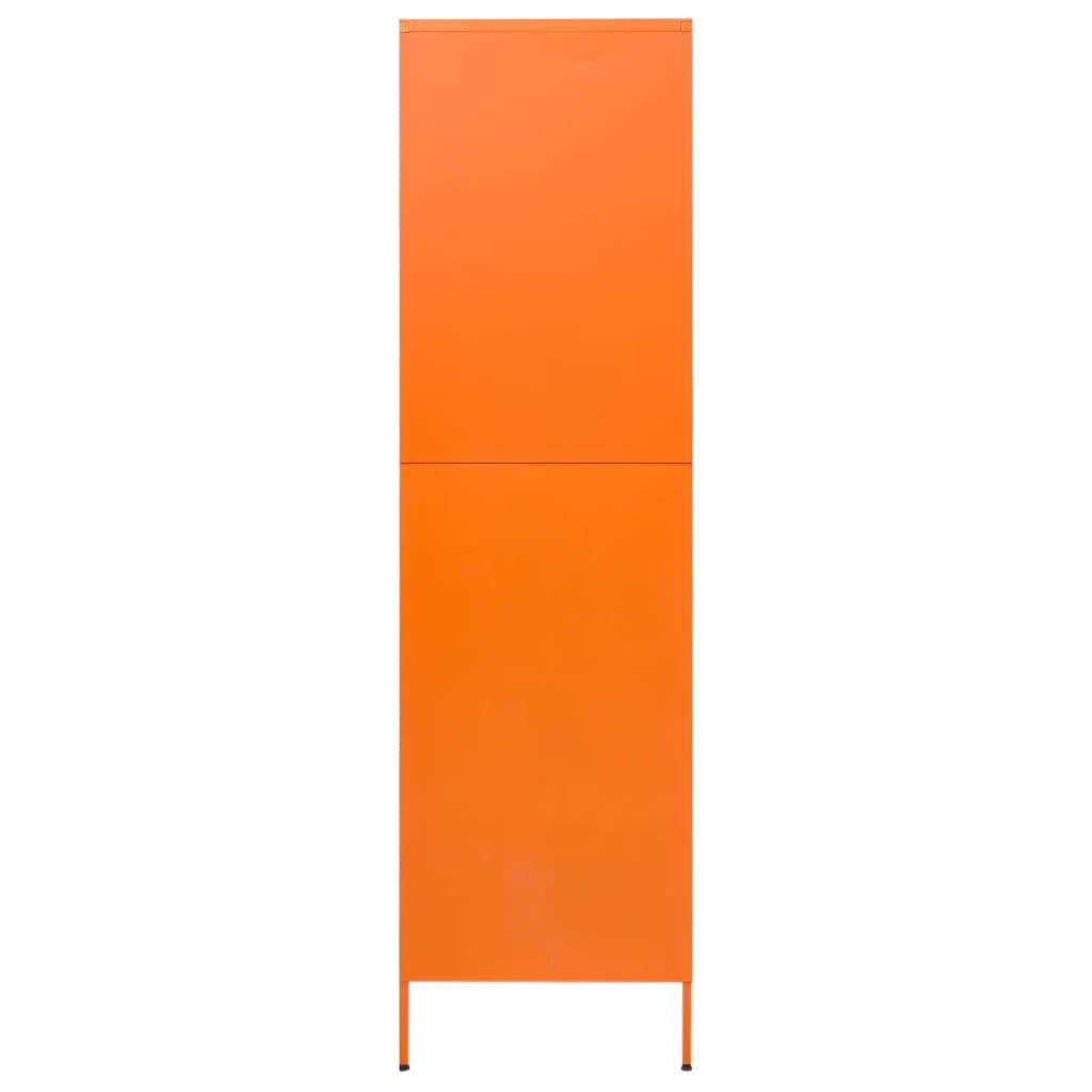 Wardrobe Orange 90x50x180 cm Steel