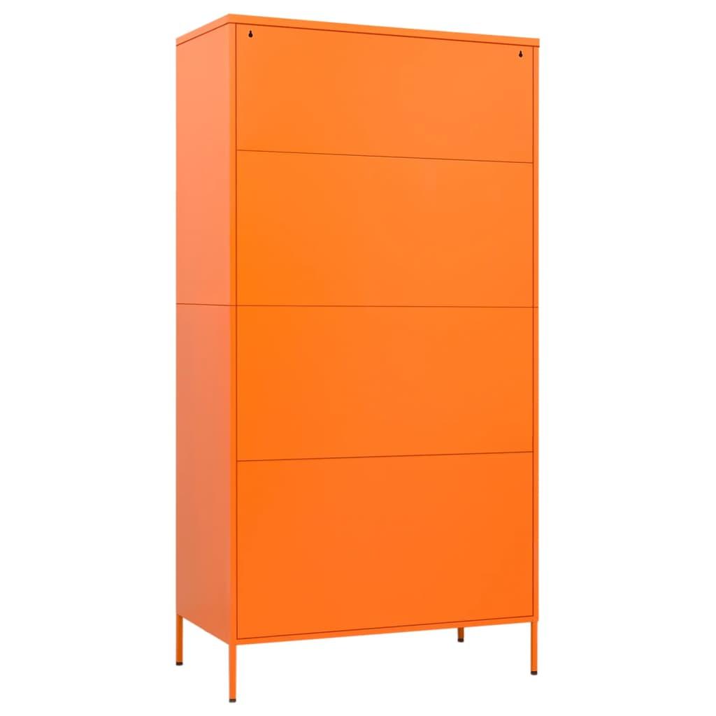 Wardrobe Orange 90x50x180 cm Steel