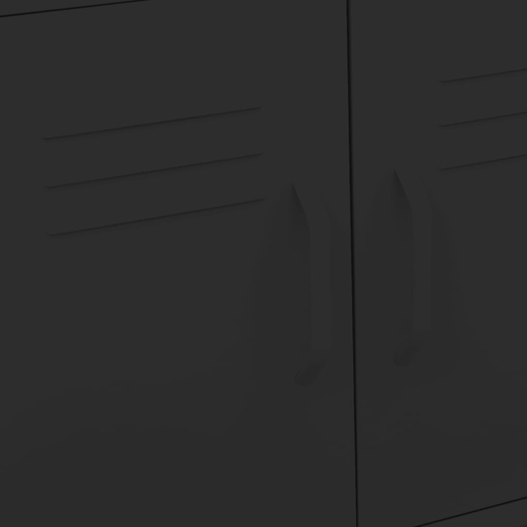 Storage Cabinet Black 60x35x56 cm Steel