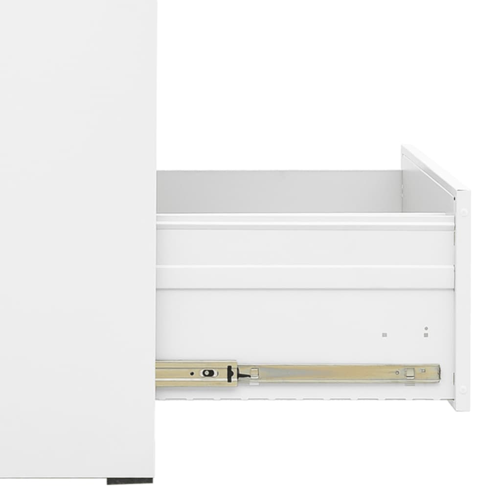 Filing Cabinet White 46x62x72.5 cm Steel