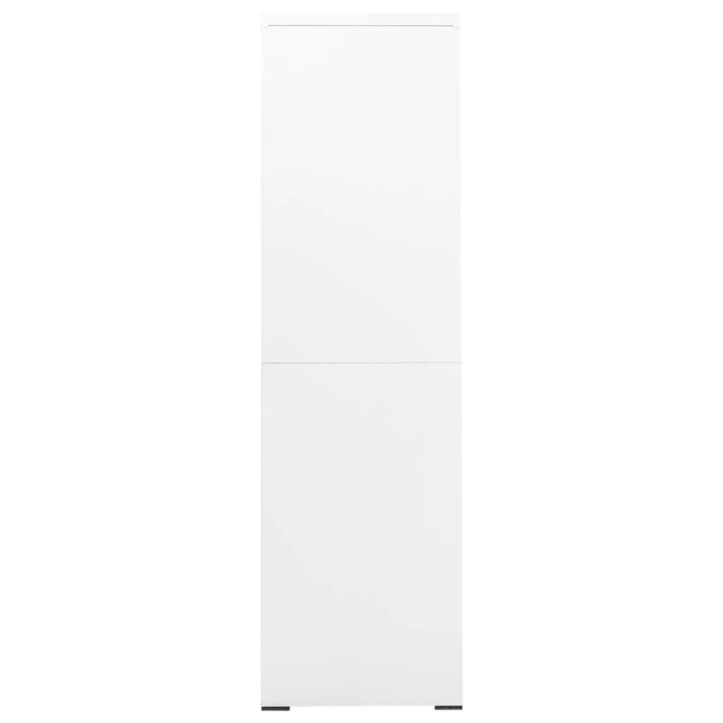 Filing Cabinet White 90x46x164 cm Steel