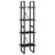 4-Tier Book Cabinet Black 40x30x140 cm Solid Pine Wood