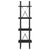 4-Tier Book Cabinet Black 40x30x140 cm Solid Pine Wood