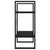 2-Tier Book Cabinet Black 60x30x70 cm Engineered Wood