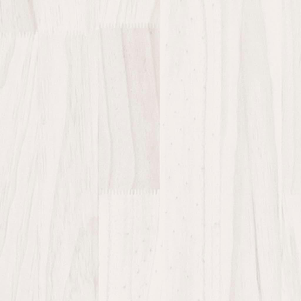4-Tier Book Cabinet White 60x30x140 cm Solid Pine Wood