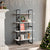 4-Tier Book Cabinet White 80x30x140 cm Engineered Wood
