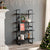 4-Tier Book Cabinet Grey 80x30x140 cm Engineered Wood