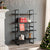 4-Tier Book Cabinet Grey 100x30x140 cm Engineered Wood