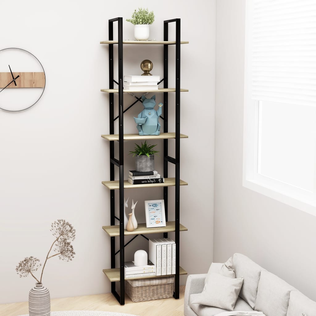 Storage Shelves 2 pcs Sonoma Oak 60x30x210 cm Engineered Wood