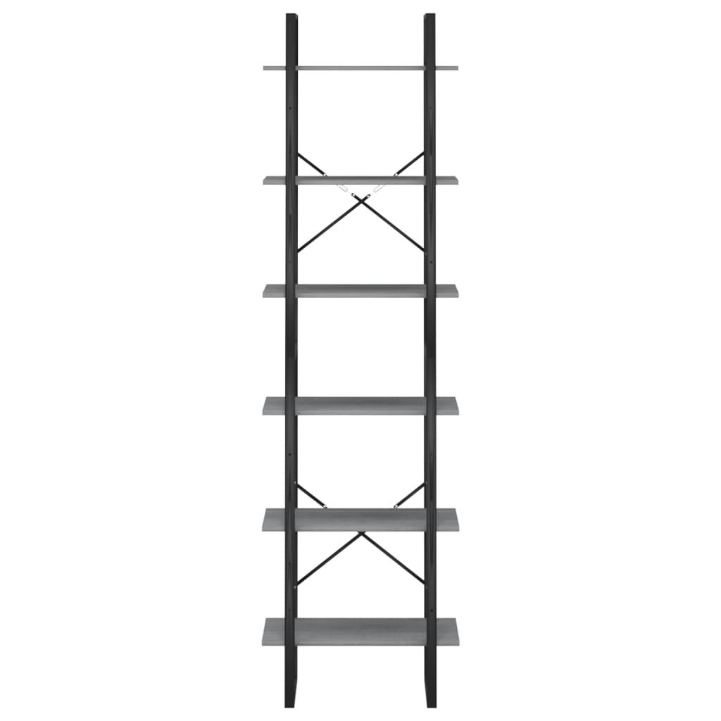 Storage Shelf Grey 60x30x210 cm Solid Wood Pine