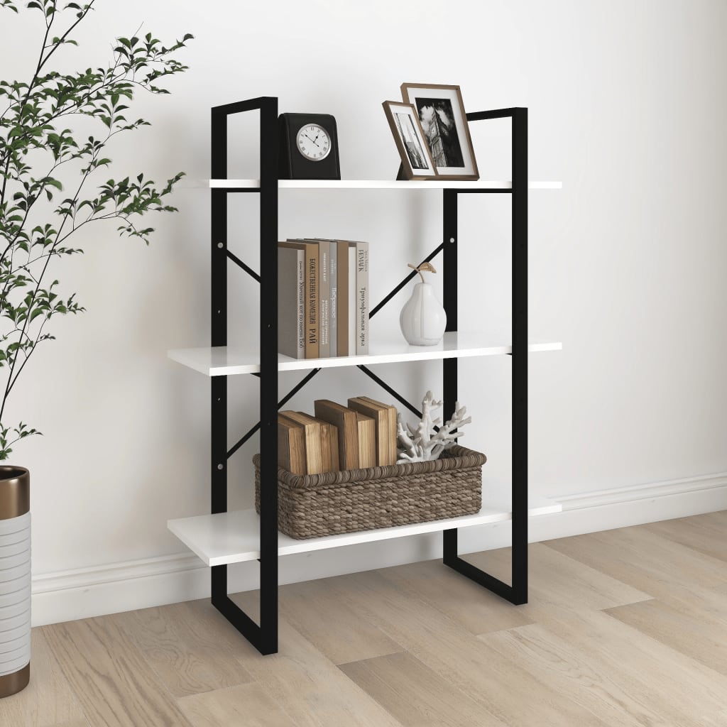 Book Cabinet White 80x30x105 cm Engineered Wood