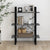 3-Tier Book Cabinet Grey 80x30x105 cm Solid Pine Wood