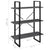 3-Tier Book Cabinet Grey 80x30x105 cm Solid Pine Wood