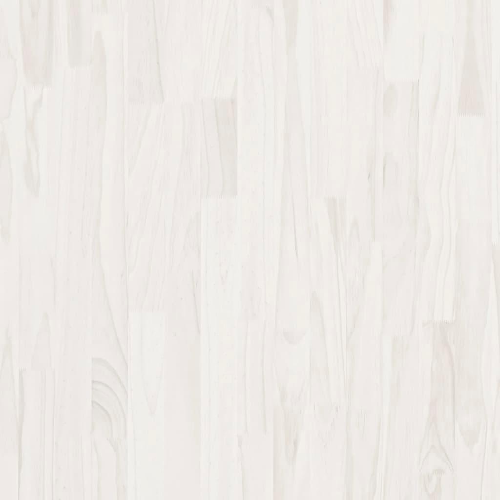 3-Tier Book Cabinet White 100x30x105 cm Solid Pine Wood