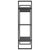 3-Tier Book Cabinet Grey 100x30x105 cm Solid Pine Wood