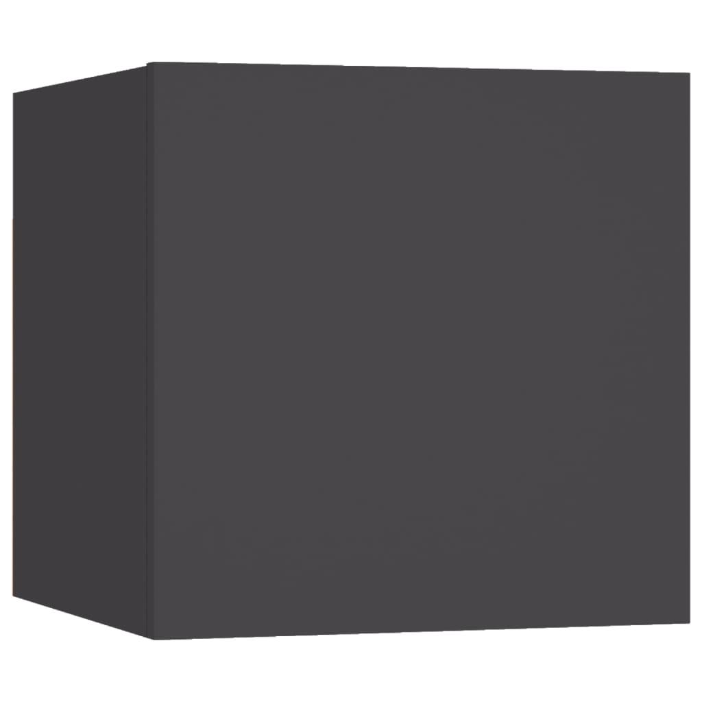 6 Piece TV Cabinet Set Grey Engineered Wood
