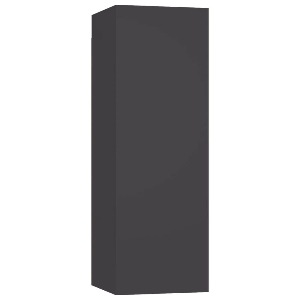 3 Piece TV Cabinet Set Grey Engineered Wood