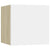 Bedside Cabinet White and Sonoma Oak 30.5x30x30 cm Engineered Wood