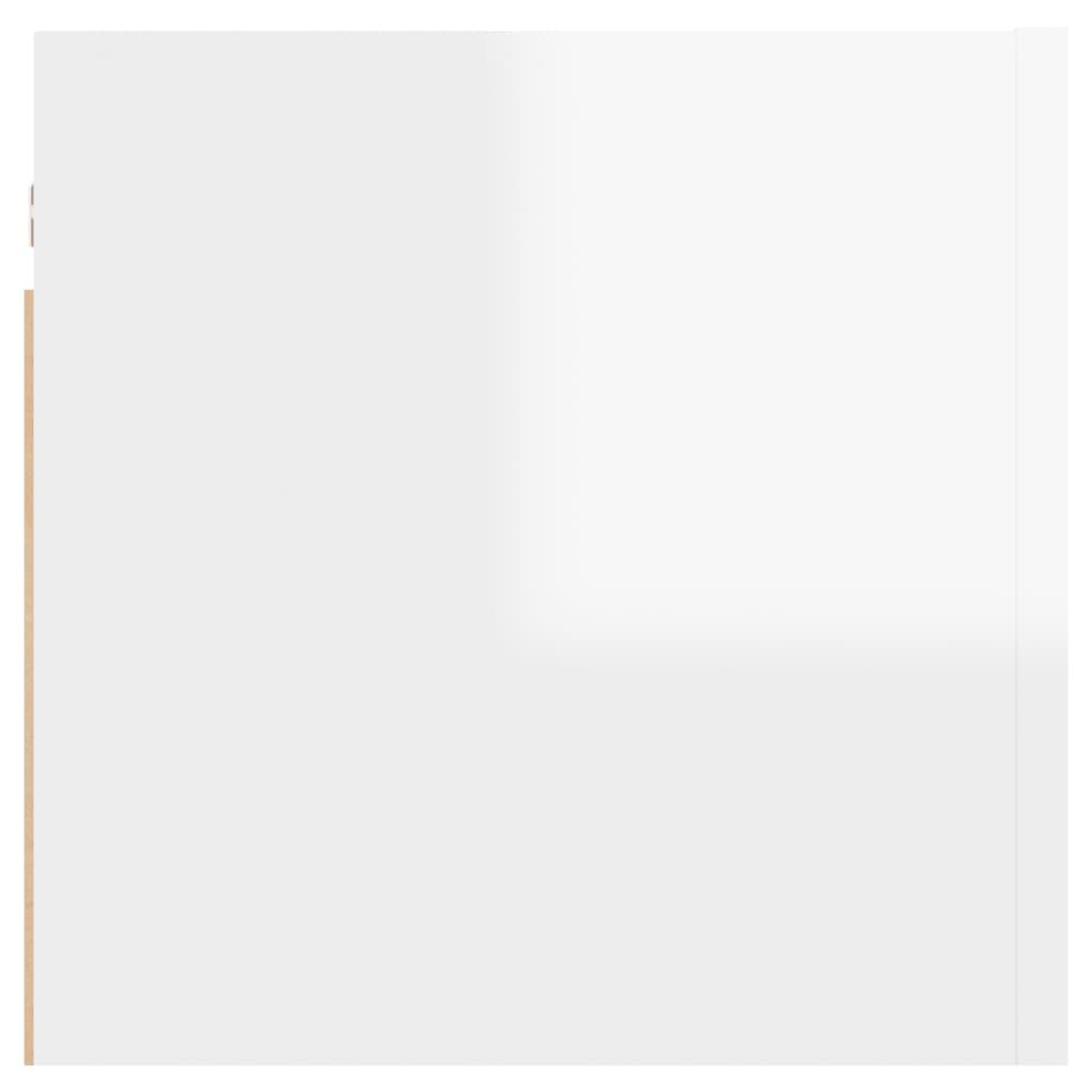 Bedside Cabinet High Gloss White 30.5x30x30 cm Engineered Wood