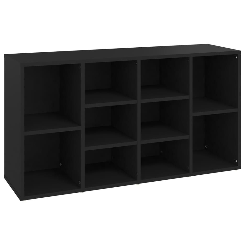 Shoe Bench Black 103x30x55 cm Engineered Wood