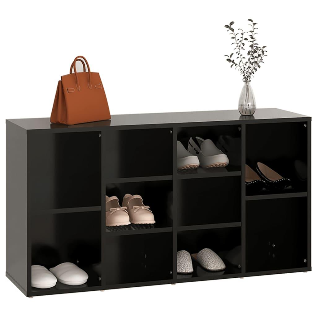 Shoe Bench Black 103x30x55 cm Engineered Wood
