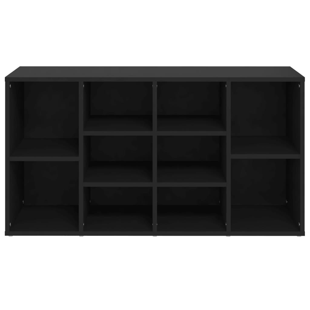 Shoe Bench Black 103x30x55 cm Engineered Wood