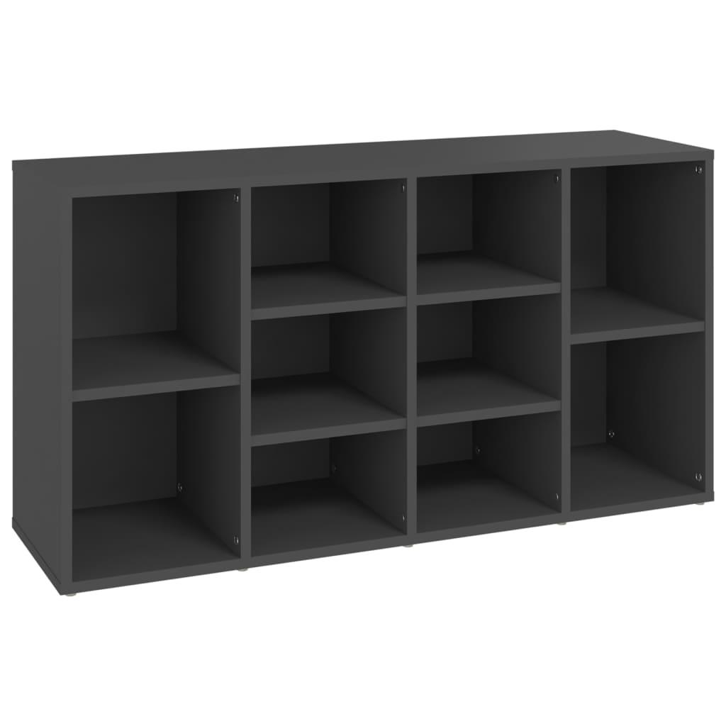 Shoe Bench Grey 103x30x55 cm Engineered Wood