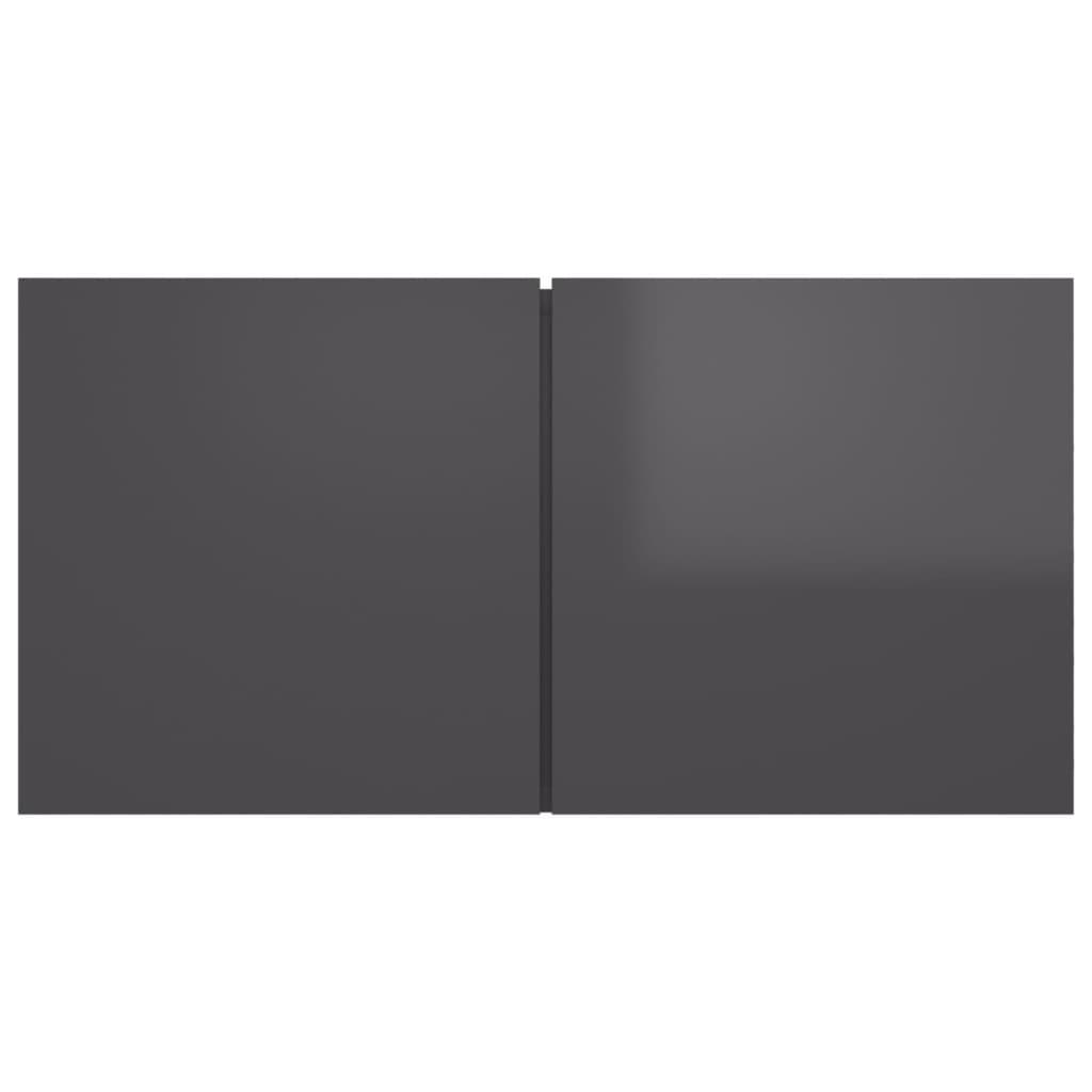 Hanging TV Cabinets 2 pcs High Gloss Grey 60x30x30 cm