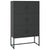 Highboard Black 80x35x135 cm Steel