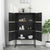 Highboard Black 80x35x135 cm Steel