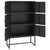 Highboard Black 80x35x135 cm Steel