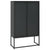 Highboard Black 80x35x135 cm Steel