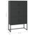 Highboard Black 80x35x135 cm Steel