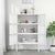 Highboard White 80x35x135 cm Steel